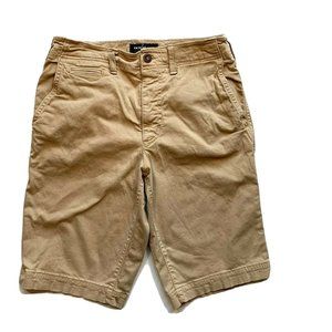American Eagle Longer Length Chino Shorts Mens 29x12 Extreme Flex Khaki‎ NEW